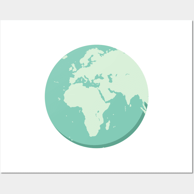 Cute Earth Day Globe Wall Art by SWON Design